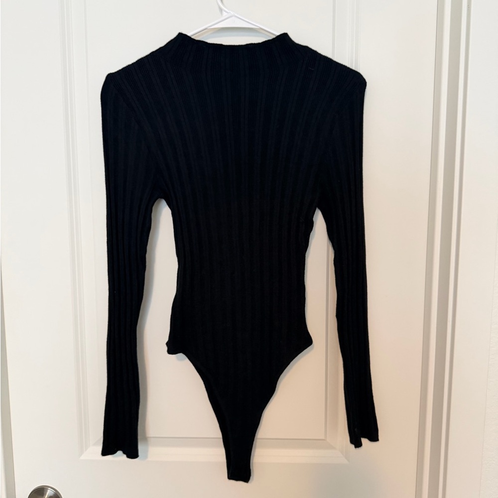 Elegant Black Ribbed Jumpsuit